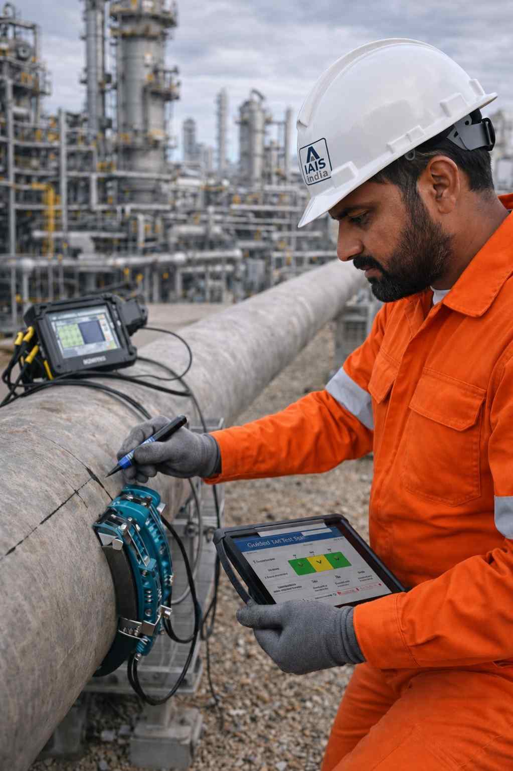 Cement Plants Long Range Ultrasonic Testing for Plant Pipelines