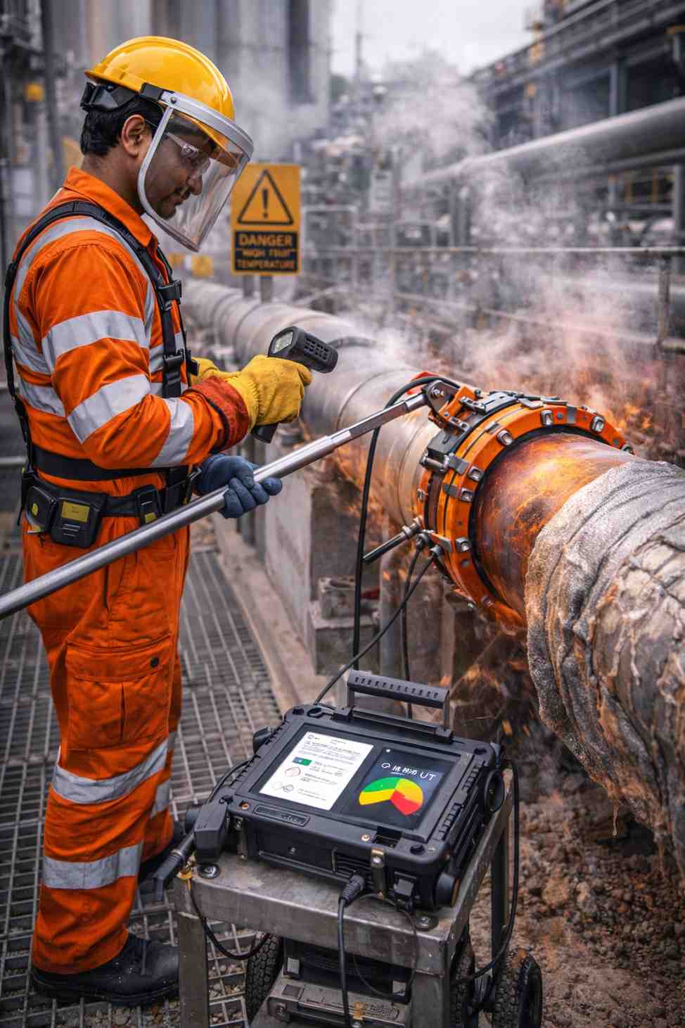EMAT Guided Wave LRUT for Feasibility Based High Temperature Pipeline Inspection