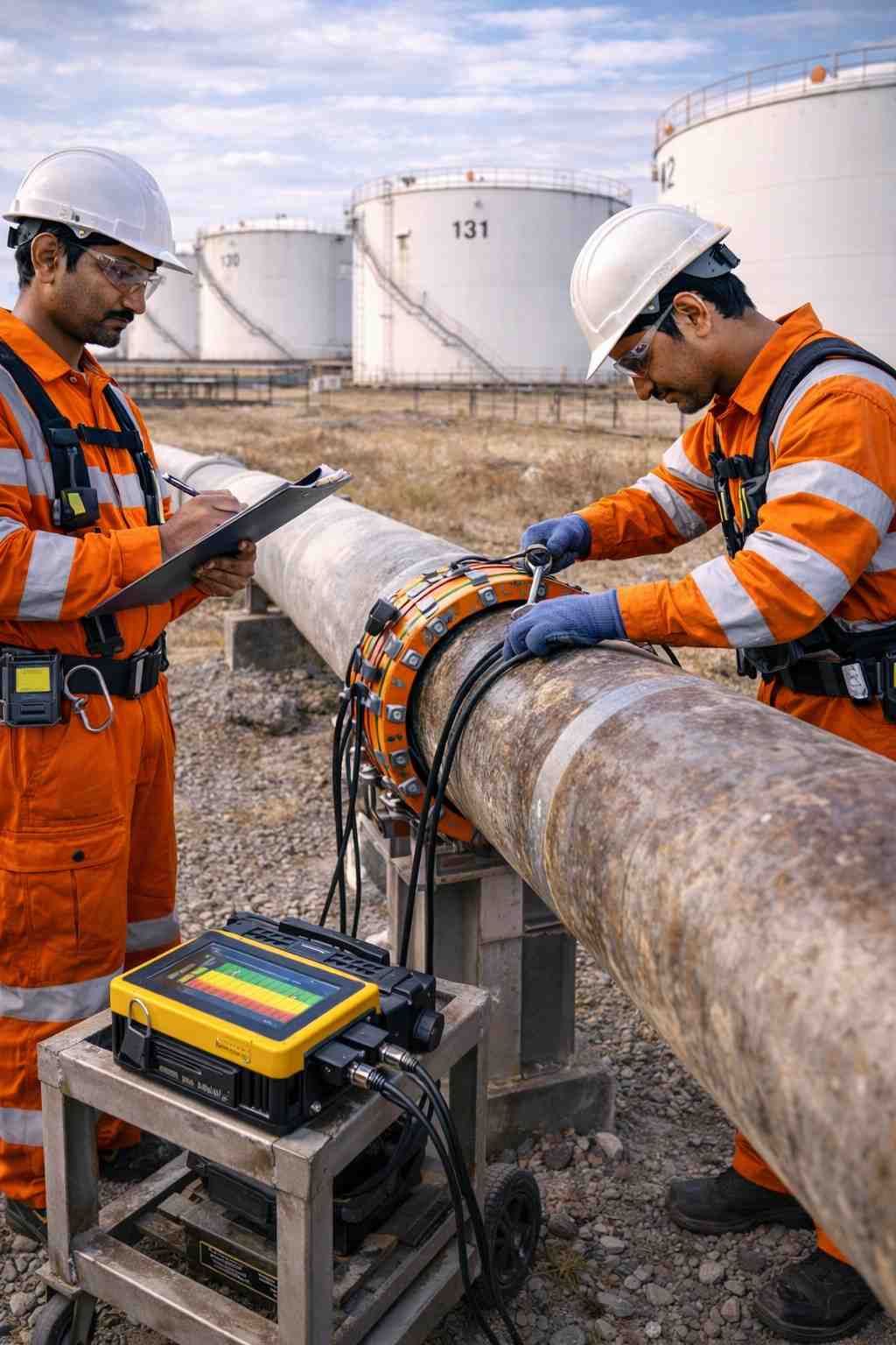 Tank Farms And Storage Terminals LRUT Transfer Line Inspection Services