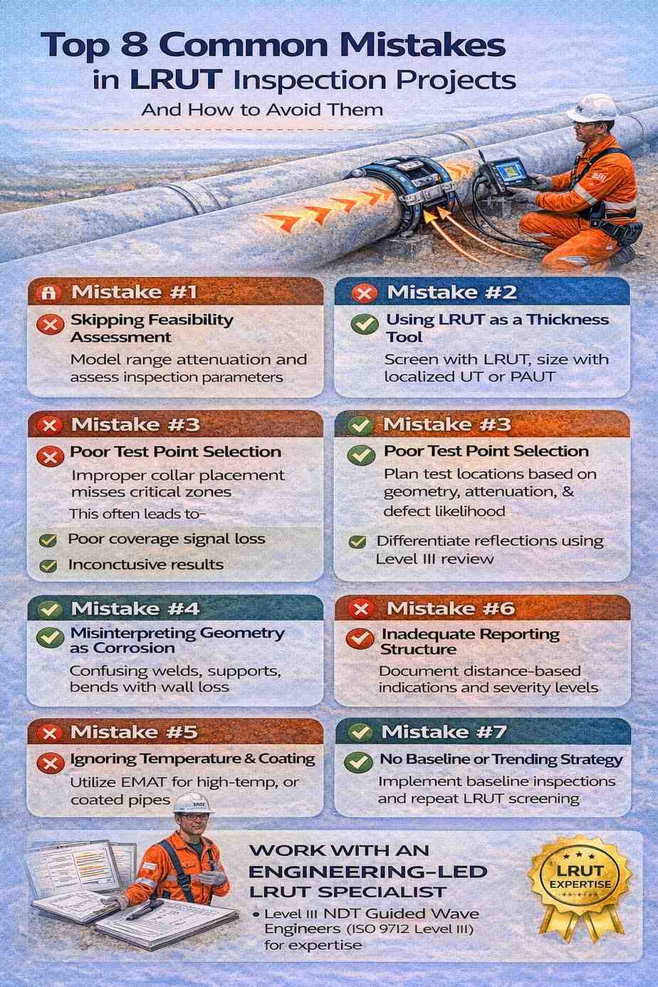 Common Mistakes in LRUT Inspection Projects and How to Avoid Them A Practical Engineering Guide for Long Range Ultrasonic Testing Success